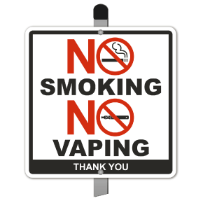 No Smoking No Vaping Yard Sign