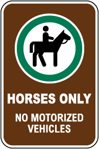 Horses Only Sign