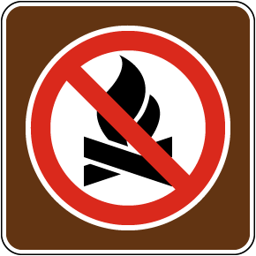 No Campfire Sign