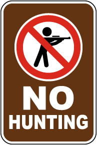 No Hunting Sign