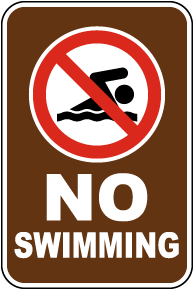 No Swimming Sign