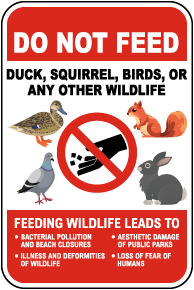 Do Not Feed The Wildlife Sign