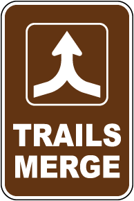 Trails Merge Sign