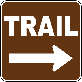 Trail To The Right Sign