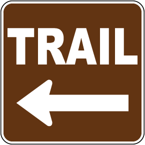 Trail To The Right Sign