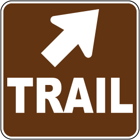 Right Diagonal Trail Sign