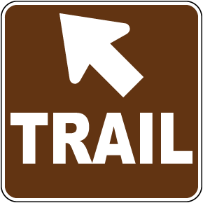 Left Diagonal Trail Sign