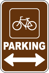 Bicycle Parking (Double-Arrow) Sign