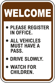 Welcome Rules Sign