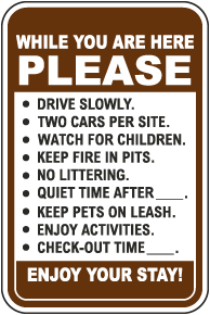 While Your Are Here Rules Sign