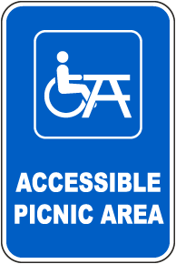 Accessible Picnic Area Sign