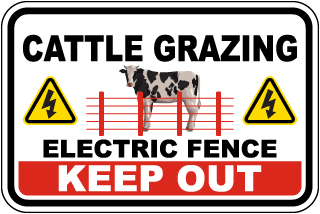 Cattle Grazing Sign