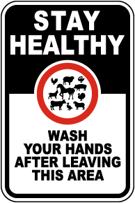 Stay Healthy Wash Your Hands Sign