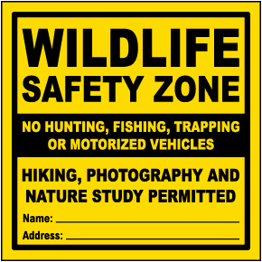 Wildlife Safety Zone Sign