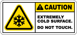 Caution Extremely Cold Surface Label