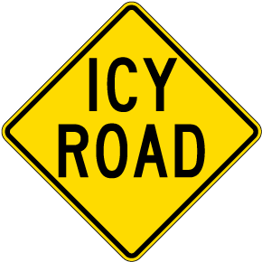 Icy Road Sign