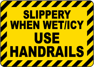 Use Handrails Sign