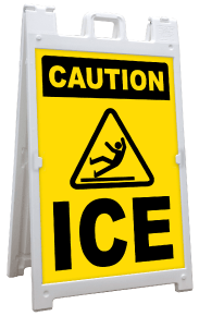 Caution Ice A-Frame Sign