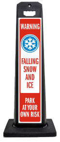 Warning Falling Snow and Ice Vertical Panel