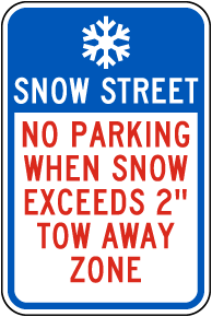 Snow Street Sign