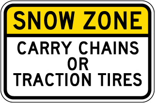 Snow Zone Sign