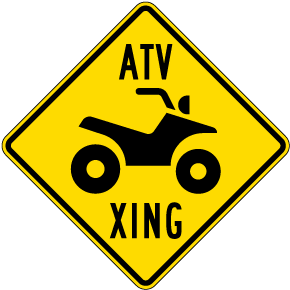 ATV Xing Diamond Sign