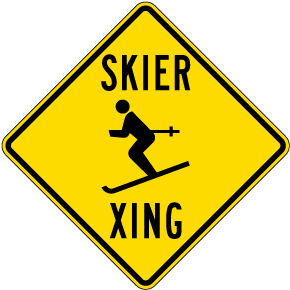 Skier Xing Sign