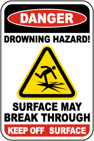 Danger Drowning Hazard Sign