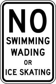 No Swimming Sign