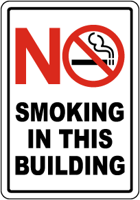 No Smoking in this Building Label