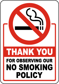 No Smoking Policy Label