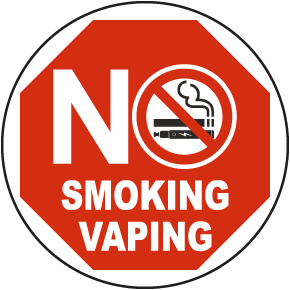 No Smoking or Vaping Label