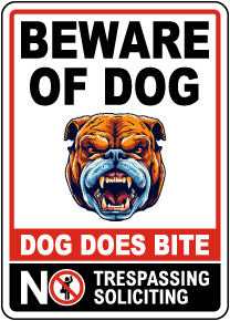 Dog Does Bite Sign