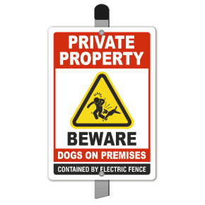 Beware of Dogs on Premises Yard Sign