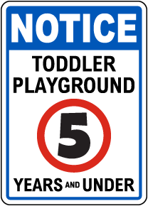 Toddler Playground Sign