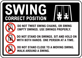 Swing Playground Sign