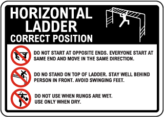 Horizontal Ladder Playground Sign