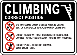 Climbing Rules Playground Sign
