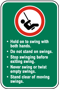 Rules For The Use Of Swings Sign