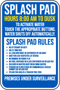 Splash Pad Sign