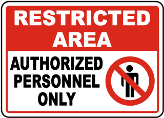 Authorized Personnel Only Label