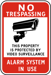 Protected By Video Surveillance Sign