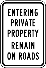 Colorado Private Property Access Road Sign