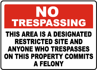 Florida Domestic Violence Center No Trespassing Sign