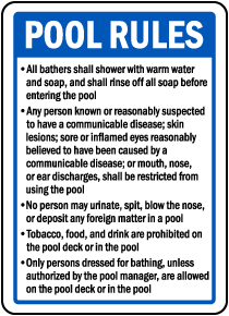 Alaska Pool Rules Sign