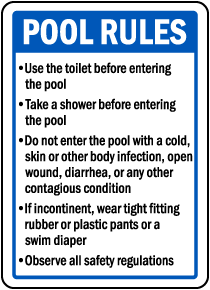 Arizona Pool Rules Sign