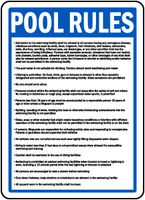 Illinois Pool Rules Sign