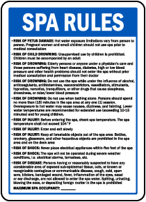 Maryland Spa Rules Sign