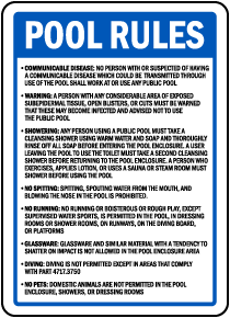 Minnesota Pool Rules Sign