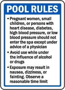 Minnesota Spa Rules Sign